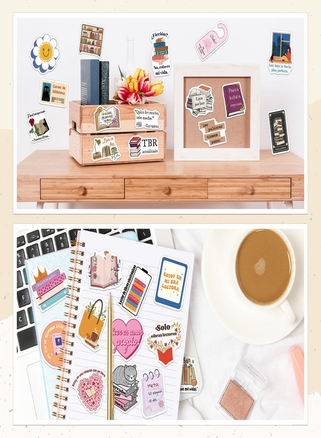 WAKEMOODEI 200PCS Spanish Reading Stickers, Spanish Book Stickers for Teens Adults Students Teachers Bookish Vinyl Decals for Scrapbooking Journaling Classroom Decor - Image 4